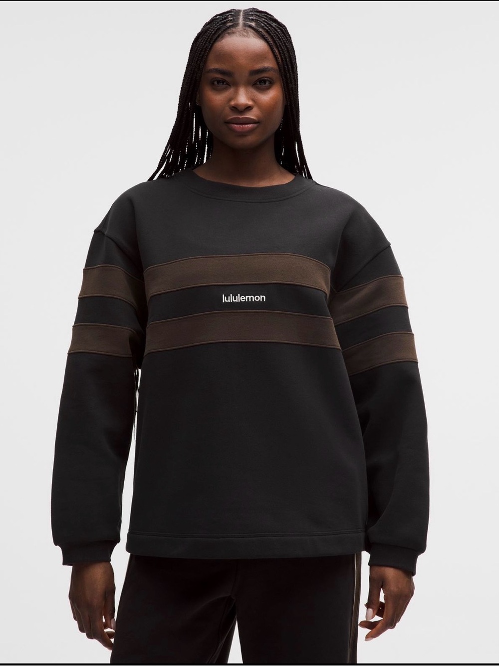 Lululemon W Steady State Oversized Pullover Stripe Size Small NWT